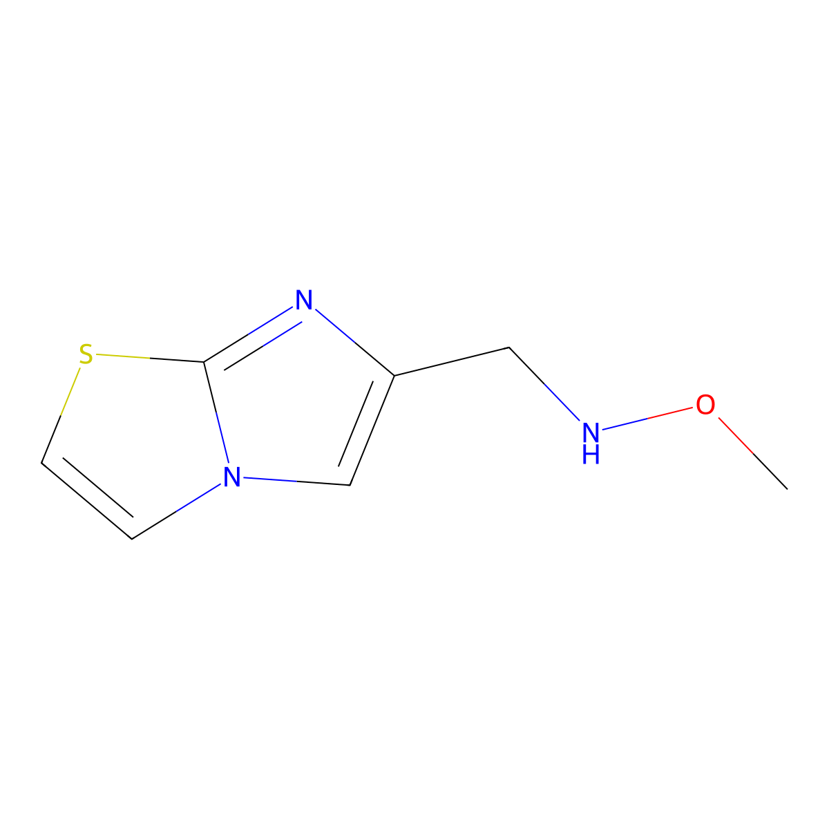 ({Imidazo[2,1-b][1,3]thiazol-6-yl}methyl)(methoxy)amine molecular structure, CAS 1548338-70-0