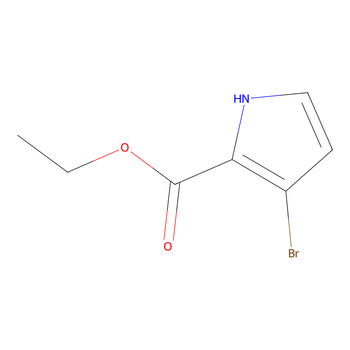 ethyl 3-bromo-1H-pyrrole-2-carboxylate molecular structure, CAS 1548338-99-3
