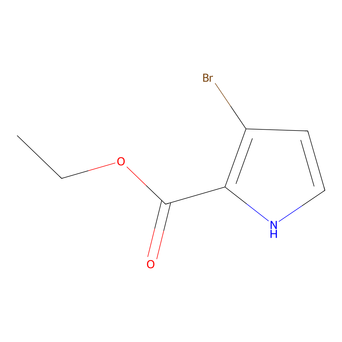 ethyl 3-bromo-1H-pyrrole-2-carboxylate molecular structure, CAS 1548338-99-3