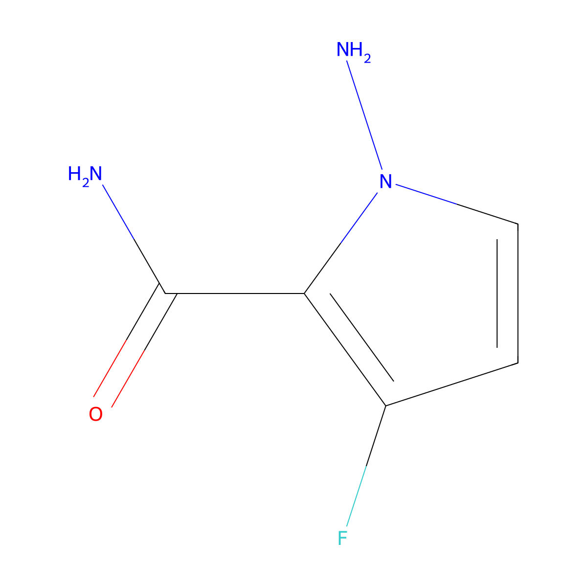 1-Amino-3-fluoro-1H-pyrrole-2-carboxamide molecular structure, CAS 1548344-45-1