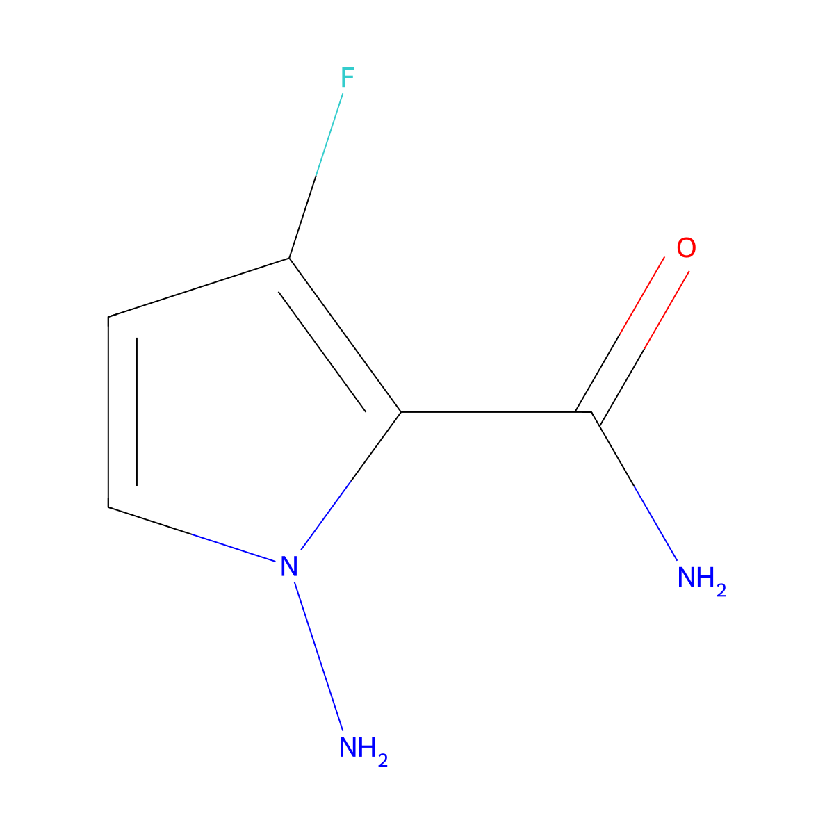 1-Amino-3-fluoro-1H-pyrrole-2-carboxamide molecular structure, CAS 1548344-45-1