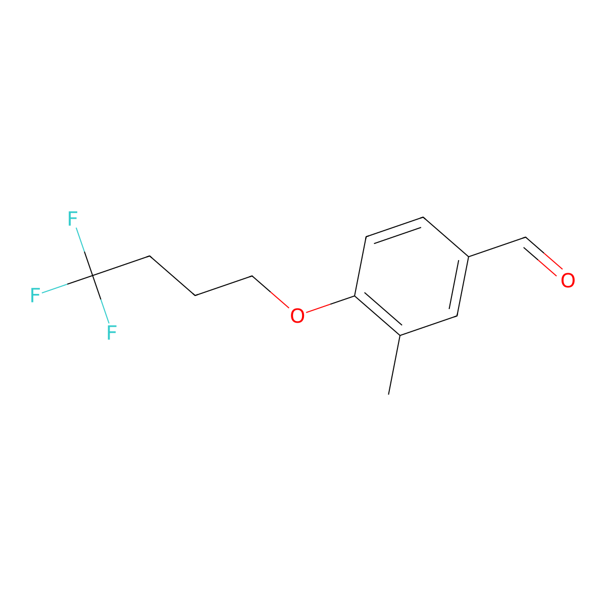 3-Methyl-4-(4,4,4-trifluorobutoxy)benzaldehyde molecular structure, CAS 1548362-90-8
