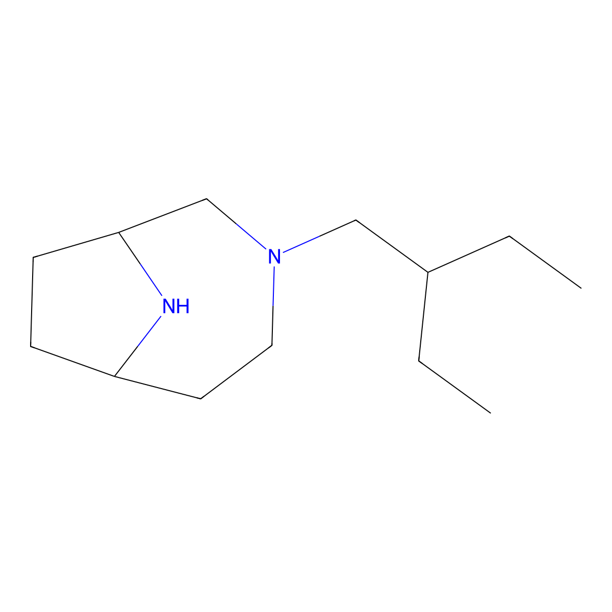3-(2-Ethylbutyl)-3,9-diazabicyclo[4.2.1]nonane molecular structure, CAS 1548384-03-7