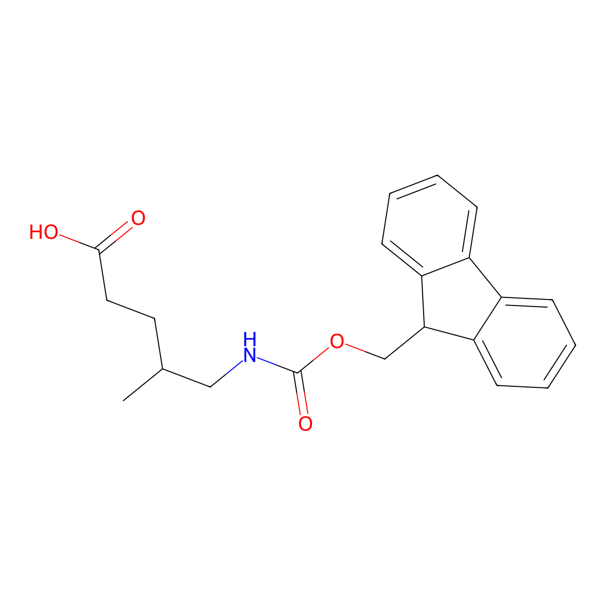 5-({[(9H-fluoren-9-yl)methoxy]carbonyl}amino)-4-methylpentanoic acid molecular structure, CAS 1548387-48-9