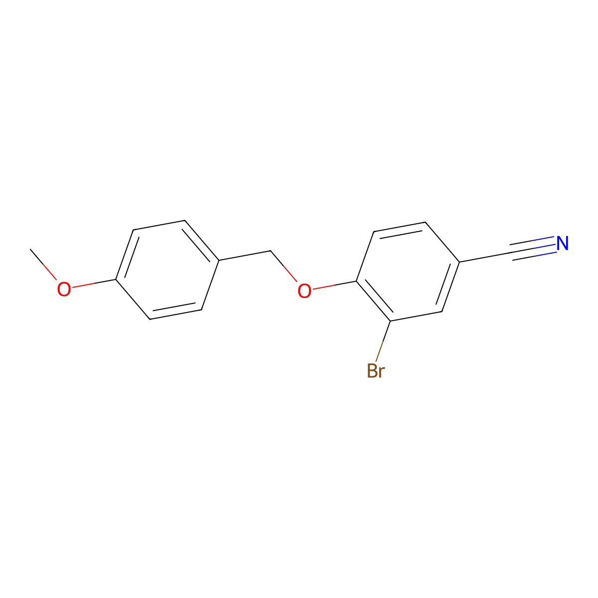 3-Bromo-4-(4-methoxy-benzyloxy)-benzonitrile molecular structure, CAS 1548389-21-4