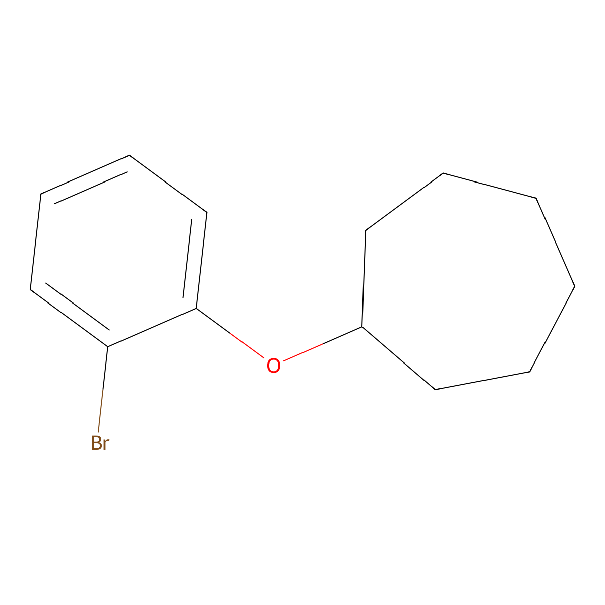 Cycloheptane, (2-bromophenoxy)- molecular structure, CAS 1548394-71-3