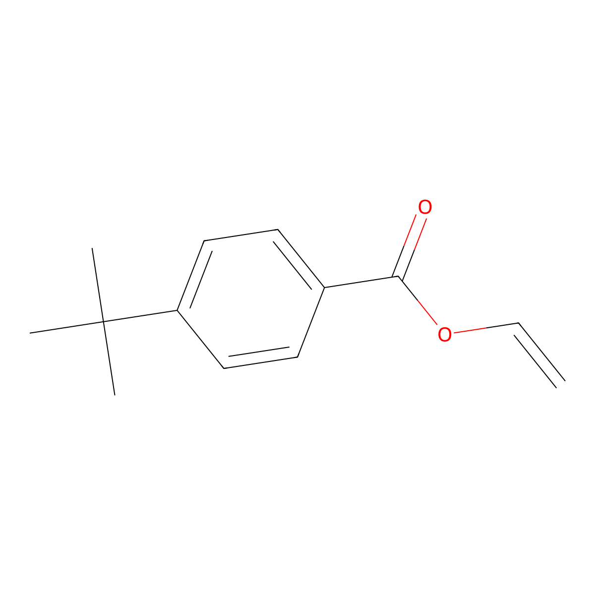 Vinyl 4-(1,1-dimethylethyl)benzoate molecular structure, CAS 15484-80-7