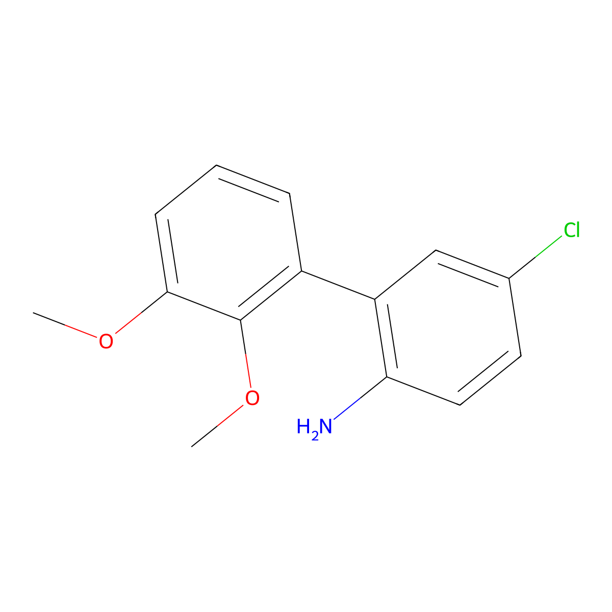 4-Chloro-2-(2,3-dimethoxyphenyl)aniline molecular structure, CAS 1548408-07-6