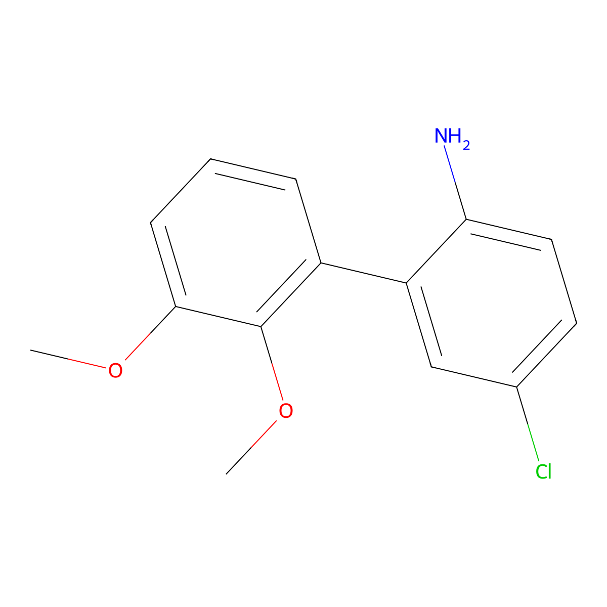 4-Chloro-2-(2,3-dimethoxyphenyl)aniline molecular structure, CAS 1548408-07-6