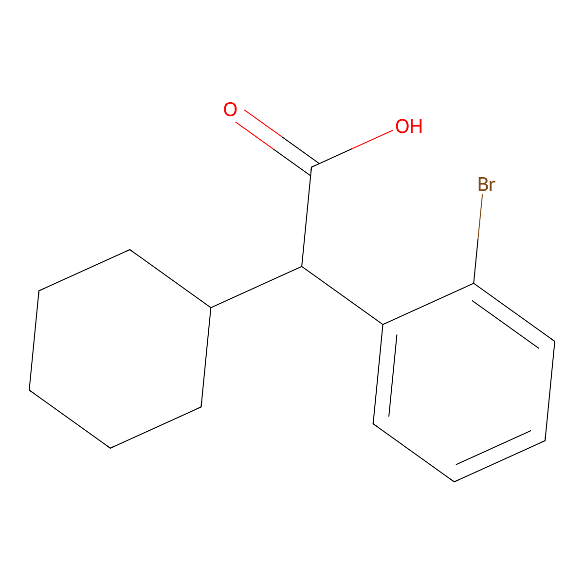 2-(2-Bromophenyl)-2-cyclohexylacetic acid molecular structure, CAS 1548425-13-3