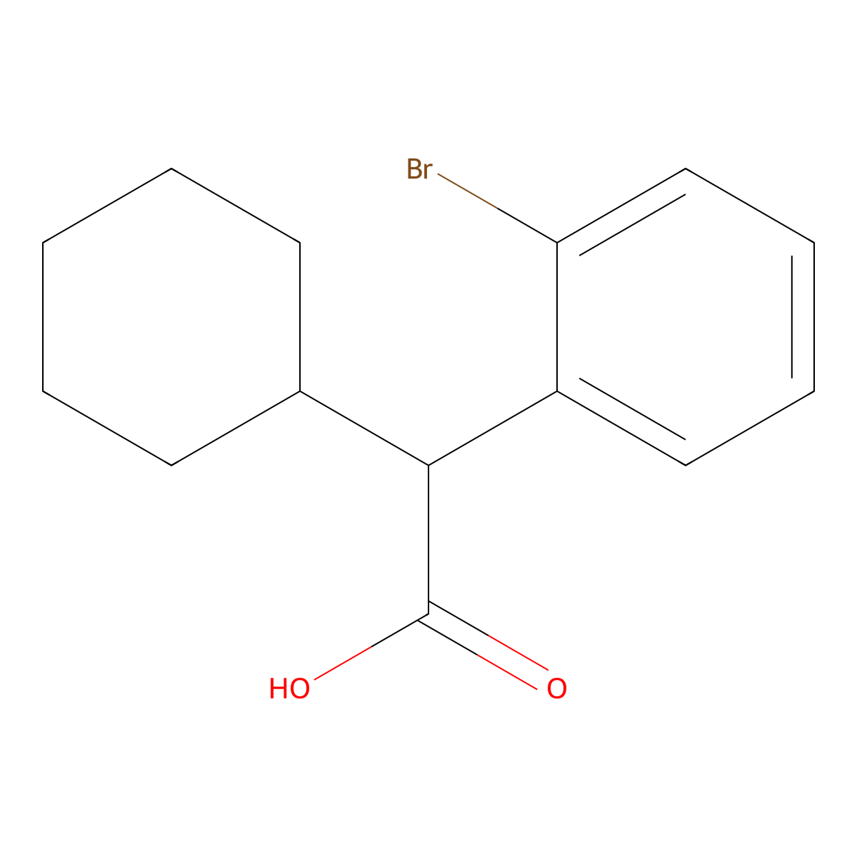 2-(2-Bromophenyl)-2-cyclohexylacetic acid molecular structure, CAS 1548425-13-3