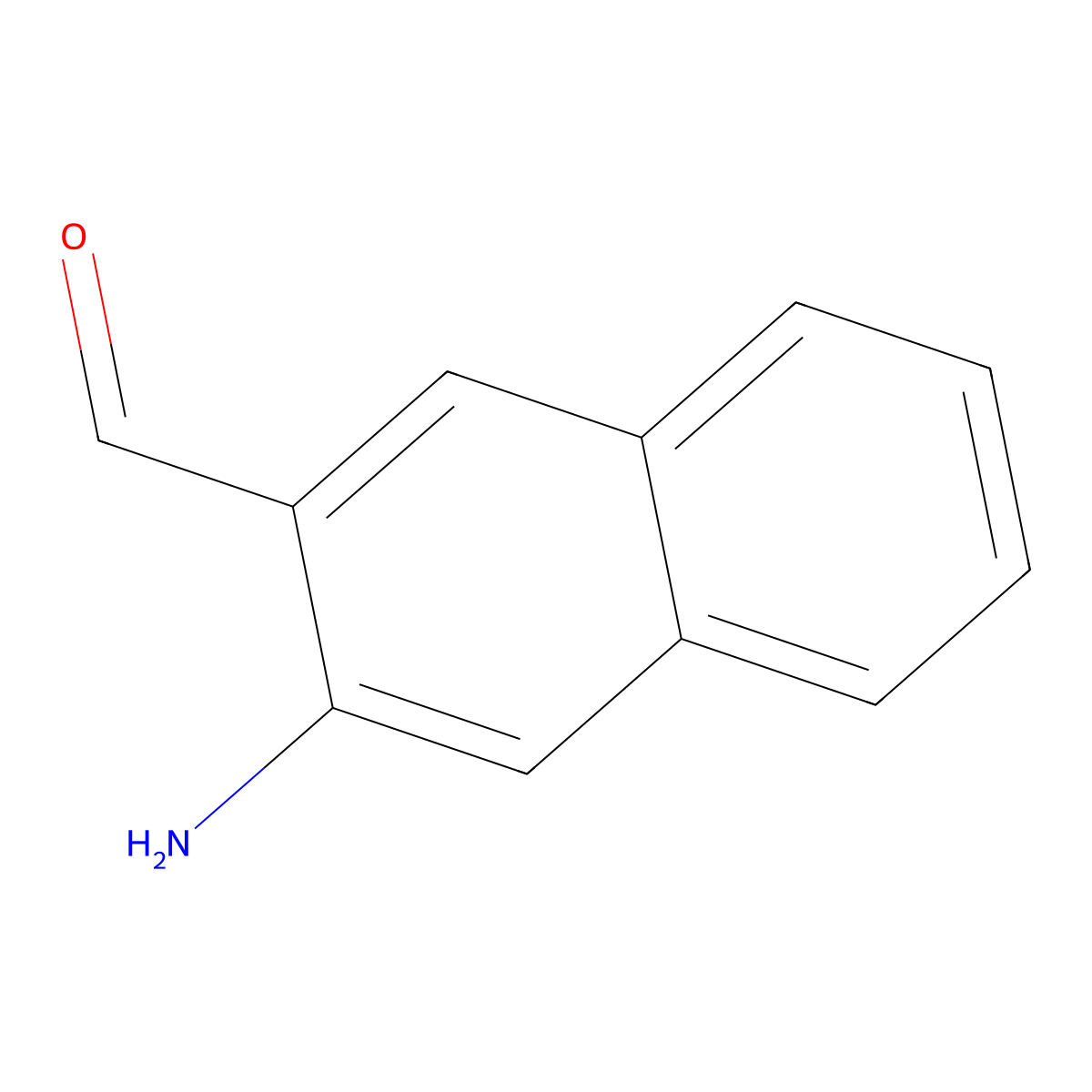3-Amino-2-naphthaldehyde molecular structure, CAS 154845-34-8