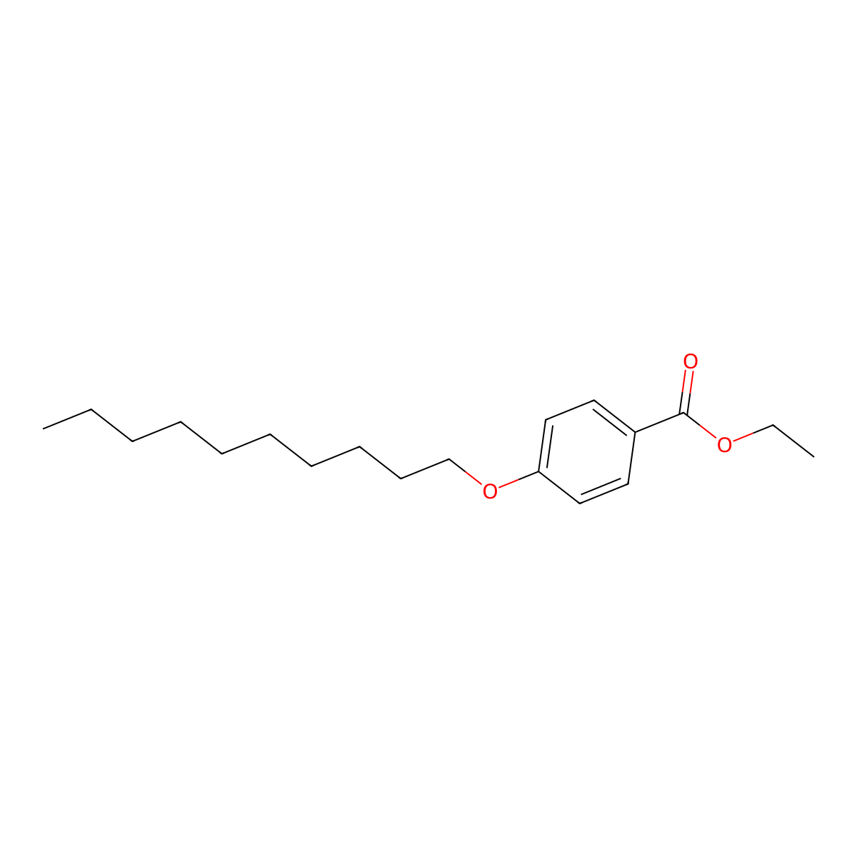Ethyl 4-decoxybenzoate molecular structure, CAS 154845-74-6