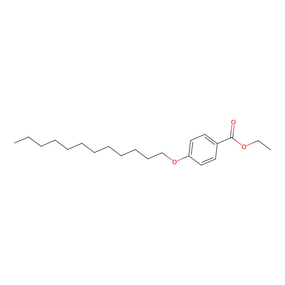Ethyl 4-dodecoxybenzoate molecular structure, CAS 154845-75-7
