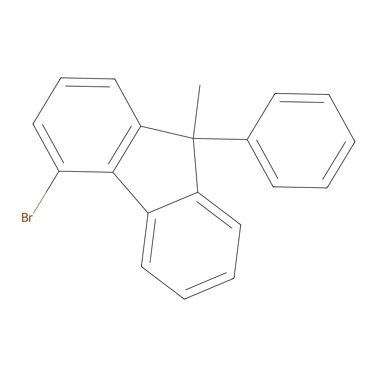 4-bromo-9-methyl-9-phenyl-9H-Fluorene molecular structure, CAS 1548450-59-4
