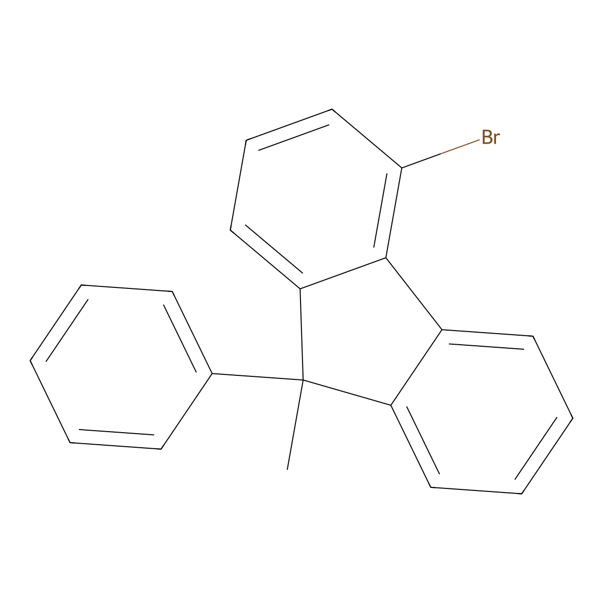 4-bromo-9-methyl-9-phenyl-9H-Fluorene molecular structure, CAS 1548450-59-4