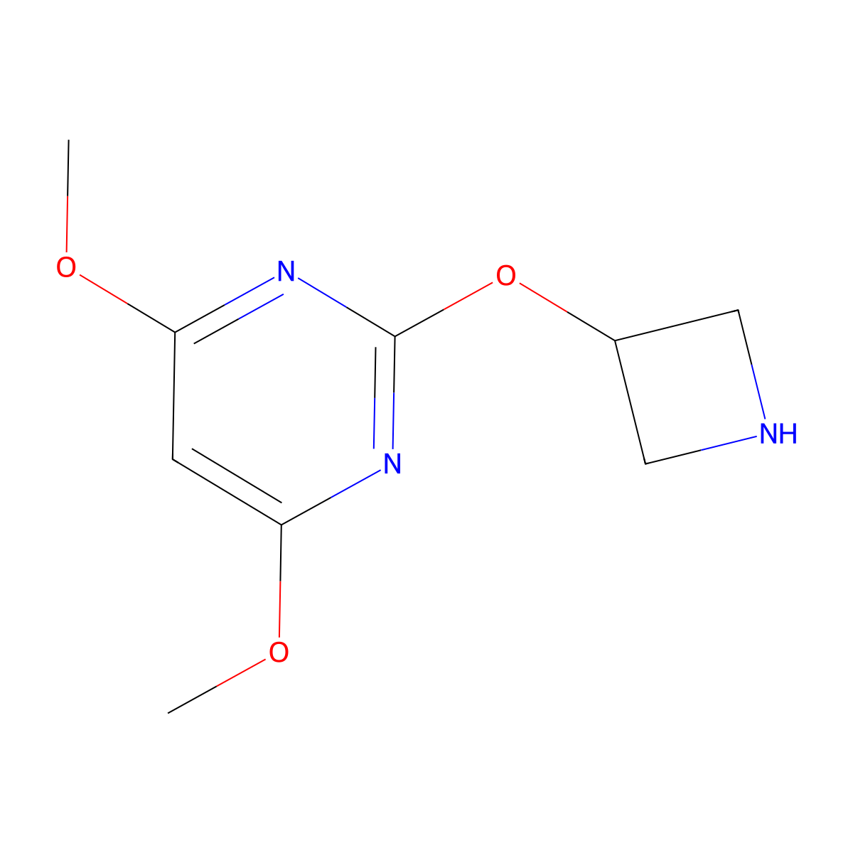 2-(Azetidin-3-yloxy)-4,6-dimethoxypyrimidine molecular structure, CAS 1548468-45-6