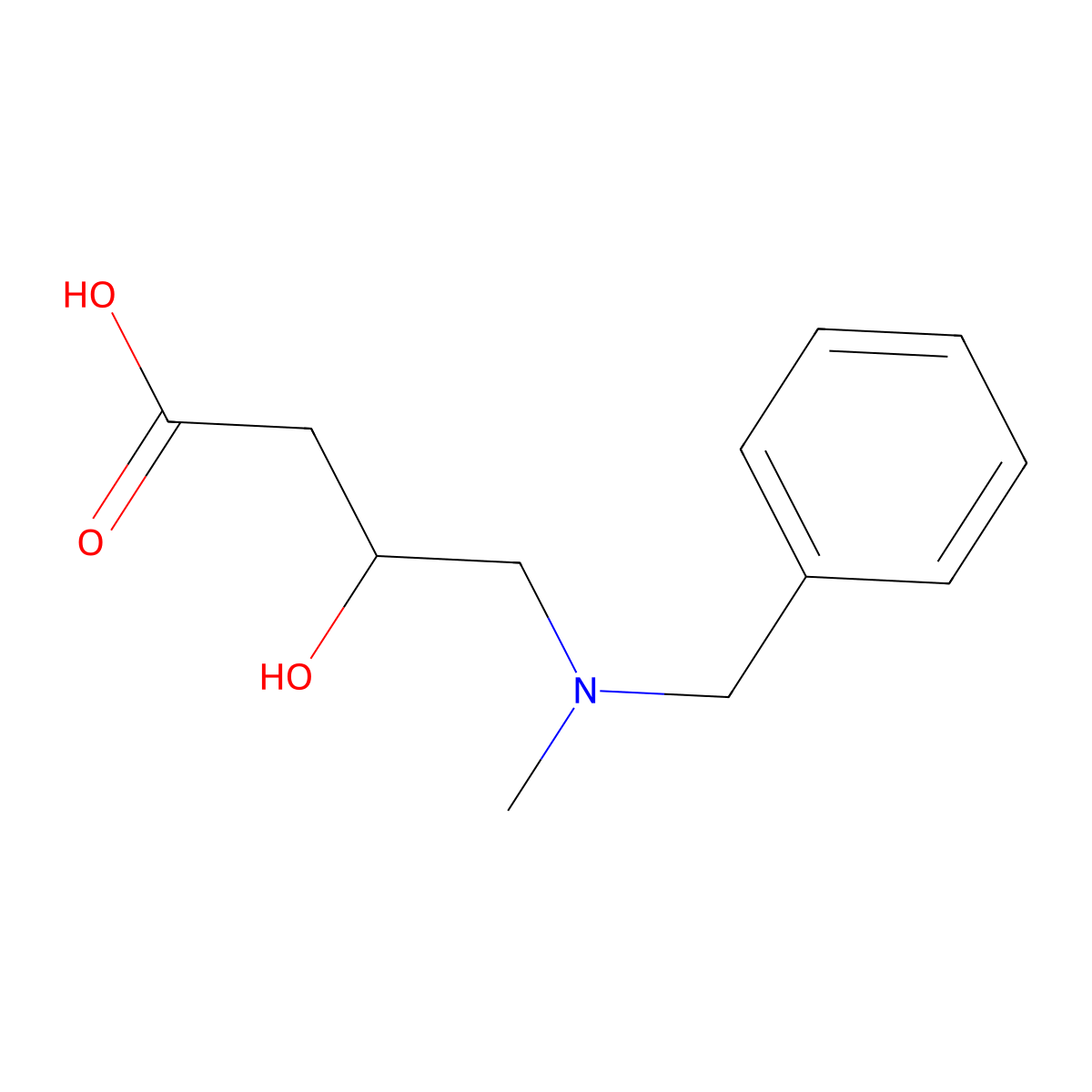 4-[Benzyl(methyl)amino]-3-hydroxybutanoic acid molecular structure, CAS 1548471-02-8