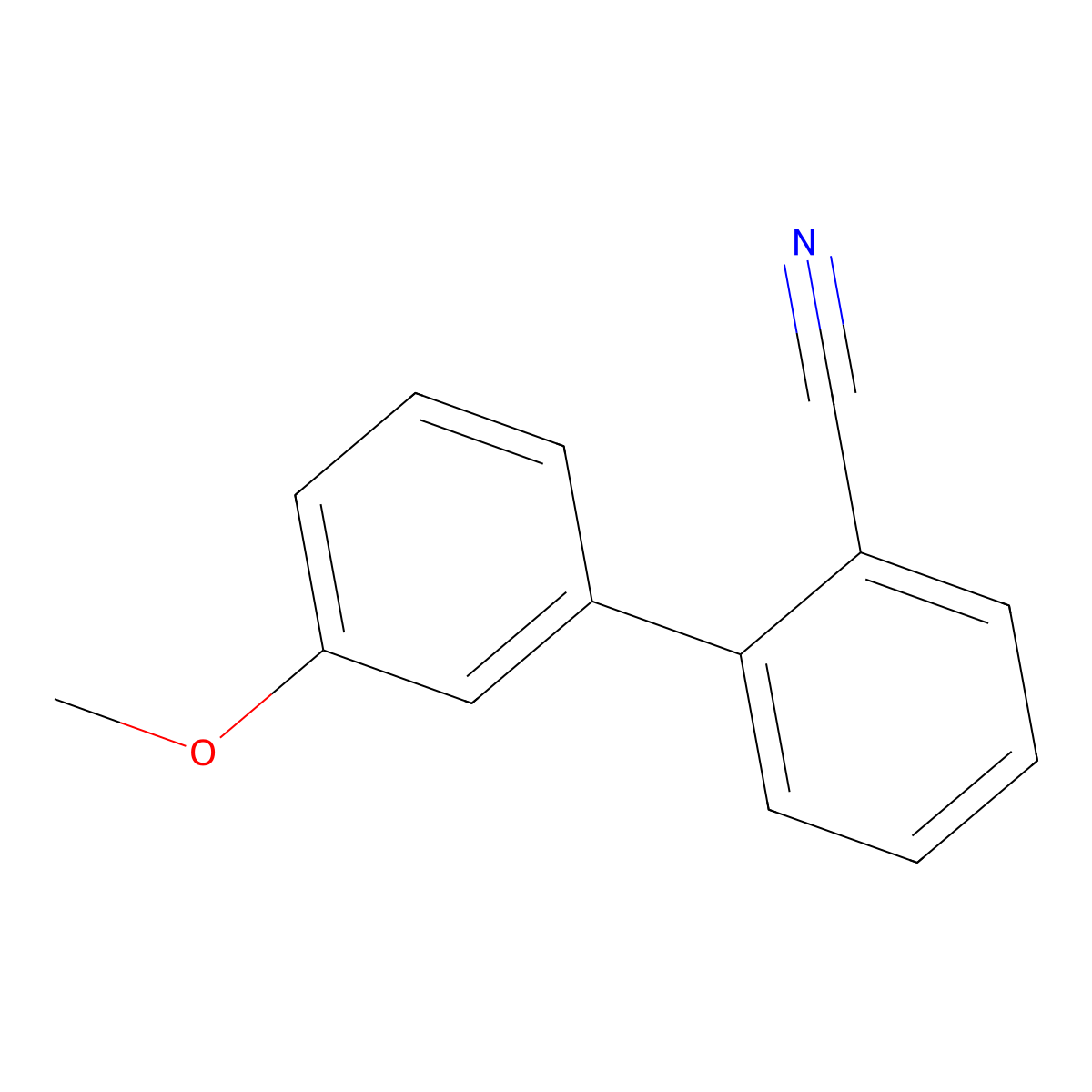 2-(3-Methoxyphenyl)benzonitrile molecular structure, CAS 154848-36-9