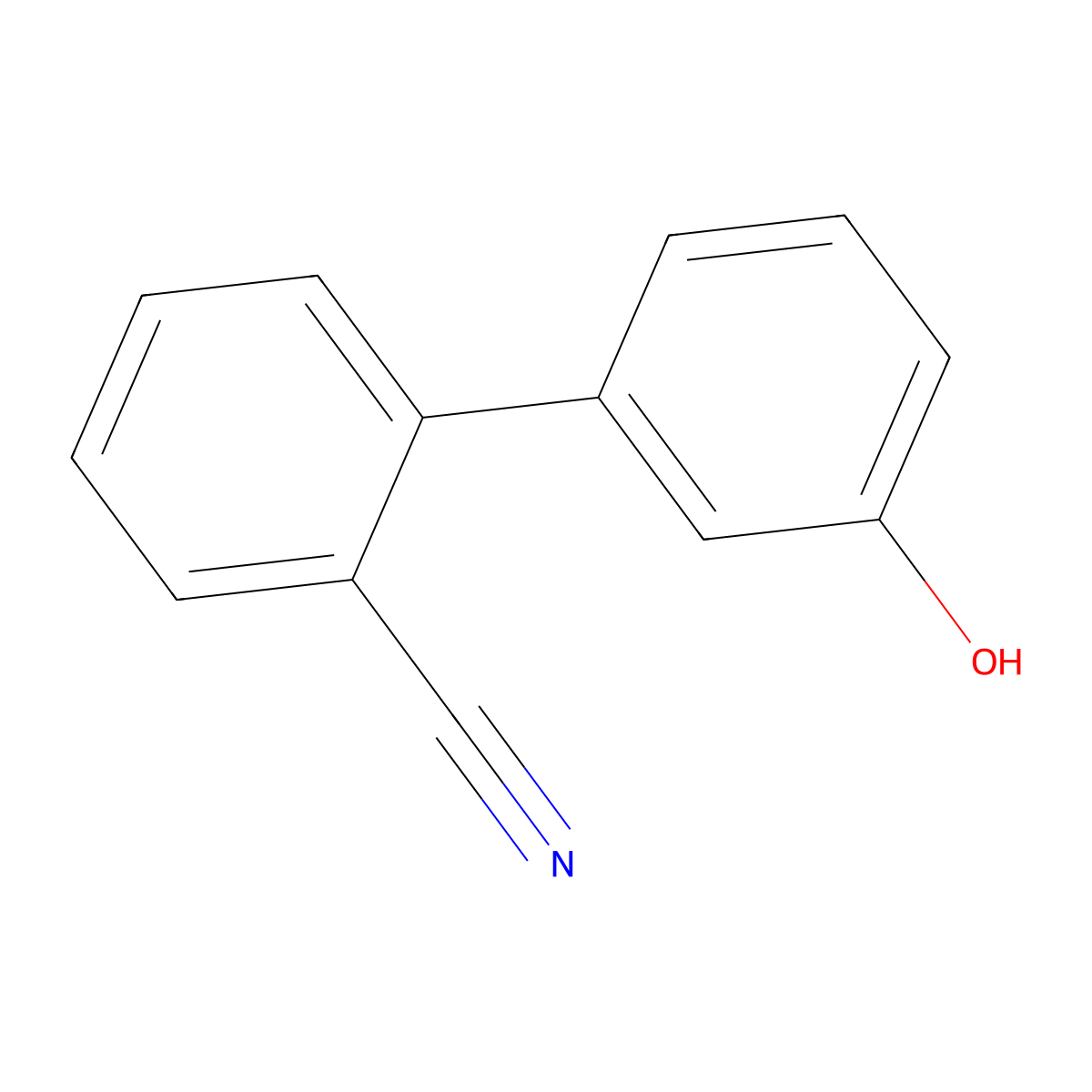 3'-Hydroxybiphenyl-2-carbonitrile molecular structure, CAS 154848-41-6