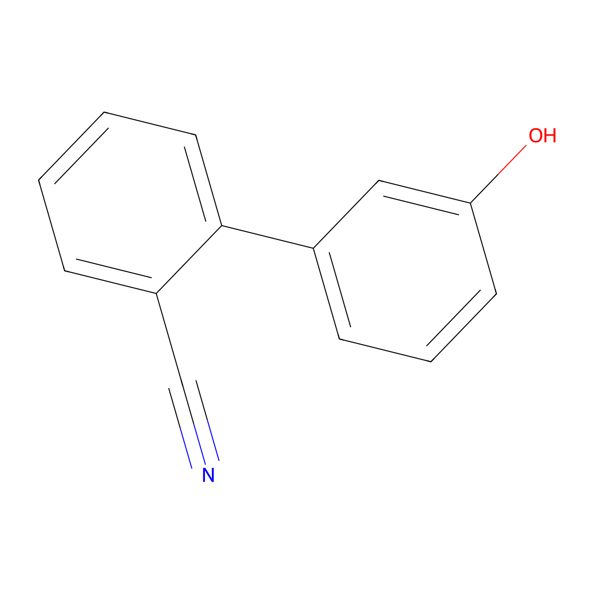 3'-Hydroxybiphenyl-2-carbonitrile molecular structure, CAS 154848-41-6