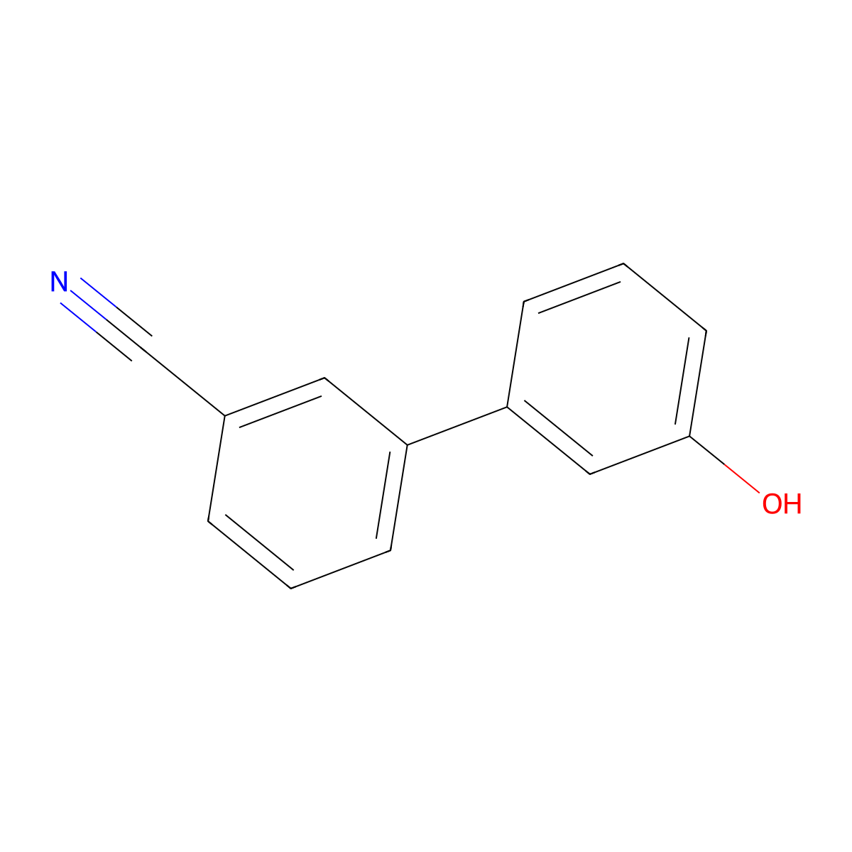 3-(3-Hydroxyphenyl)benzonitrile molecular structure, CAS 154848-43-8