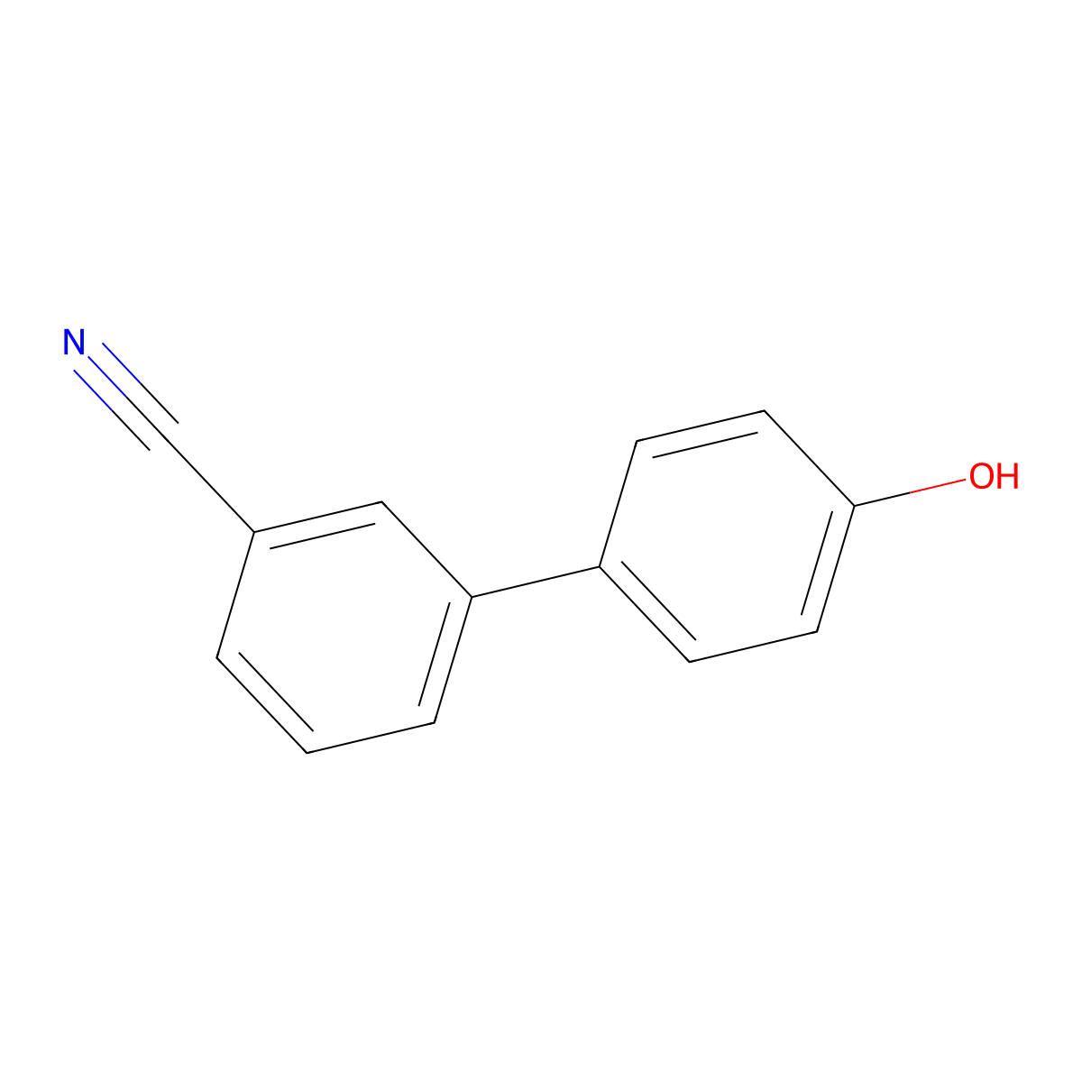3-(4-Hydroxyphenyl)benzonitrile molecular structure, CAS 154848-44-9
