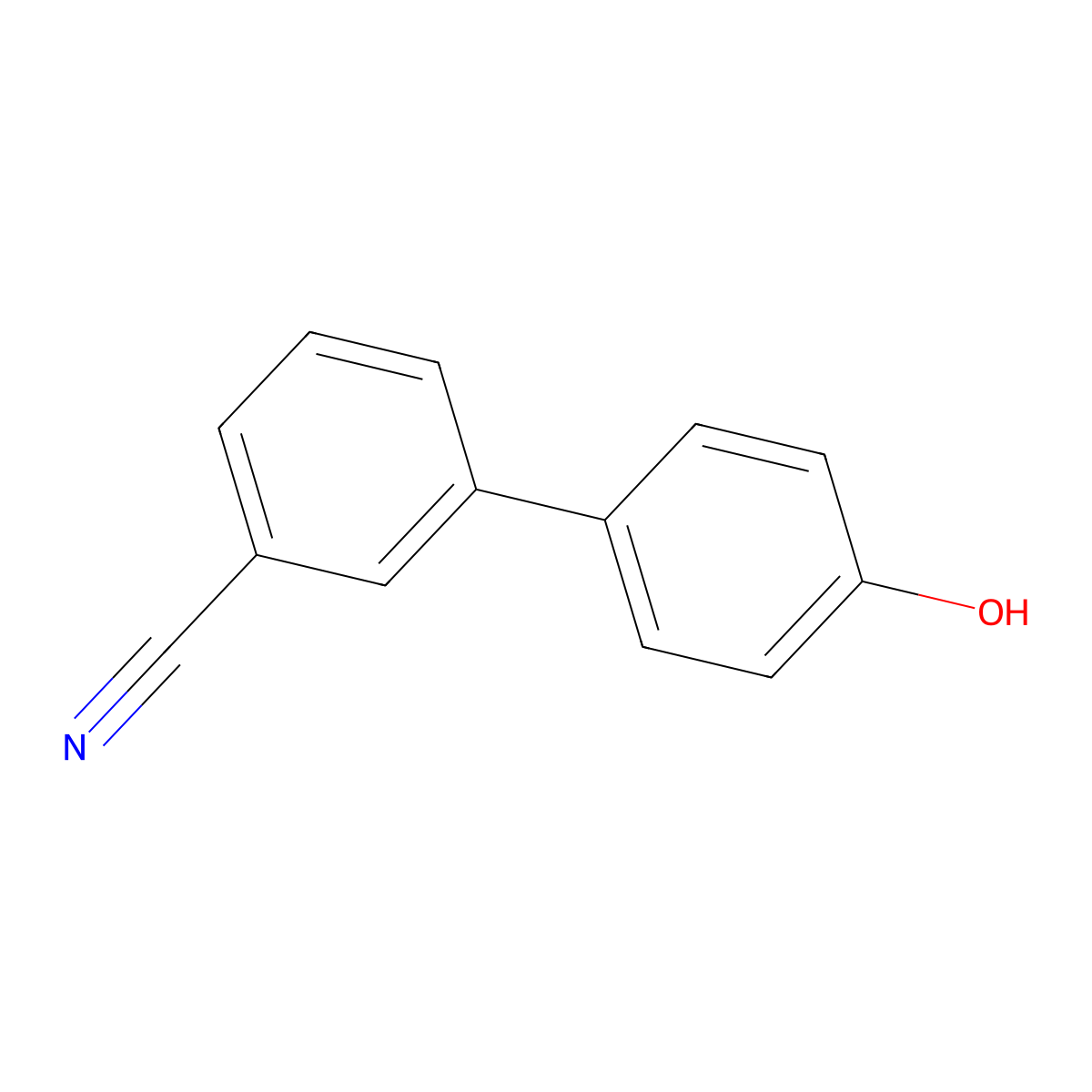 3-(4-Hydroxyphenyl)benzonitrile molecular structure, CAS 154848-44-9