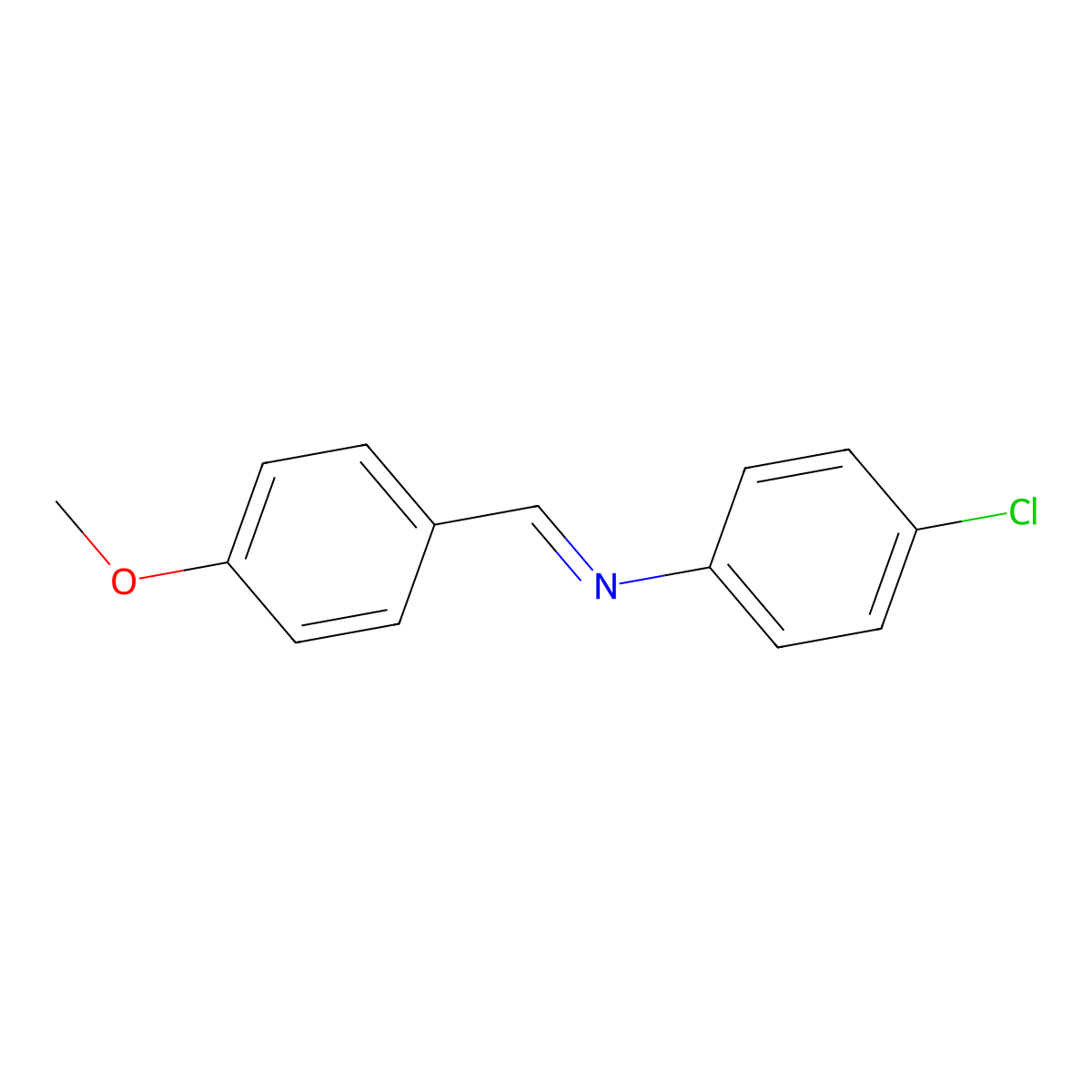 p-Methoxybenzylidene-(4-chlorophenyl)-amine molecular structure, CAS 15485-22-0