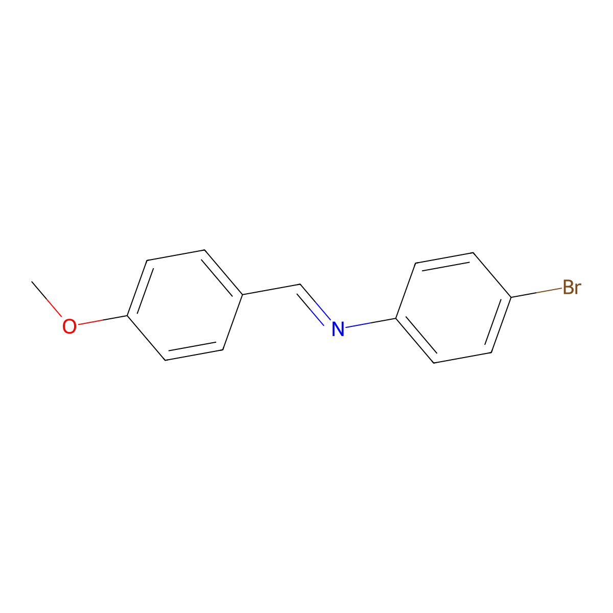 N-(4-Methoxybenzylidene)-4-bromoaniline molecular structure, CAS 15485-23-1