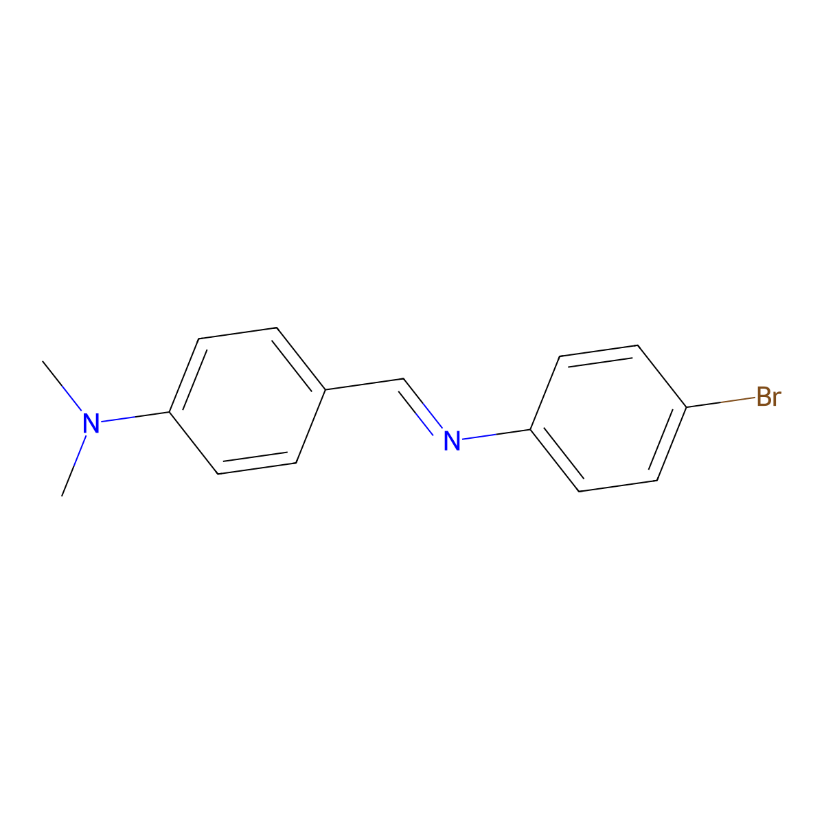 Alpha-(4-bromophenylimino)-N,N-dimethyl-P-toluidine molecular structure, CAS 15485-29-7