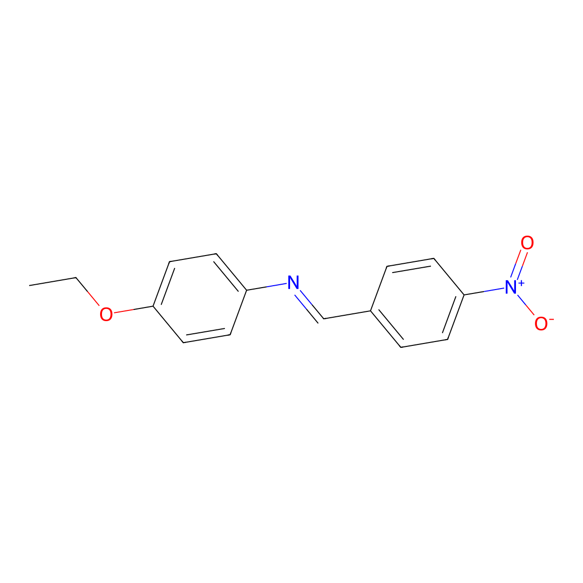 N-(4-ethoxyphenyl)-1-(4-nitrophenyl)methanimine molecular structure, CAS 15485-31-1
