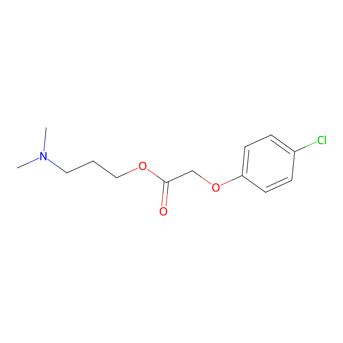3-(Dimethylamino)propyl (4-chlorophenoxy)acetate molecular structure, CAS 15485-35-5