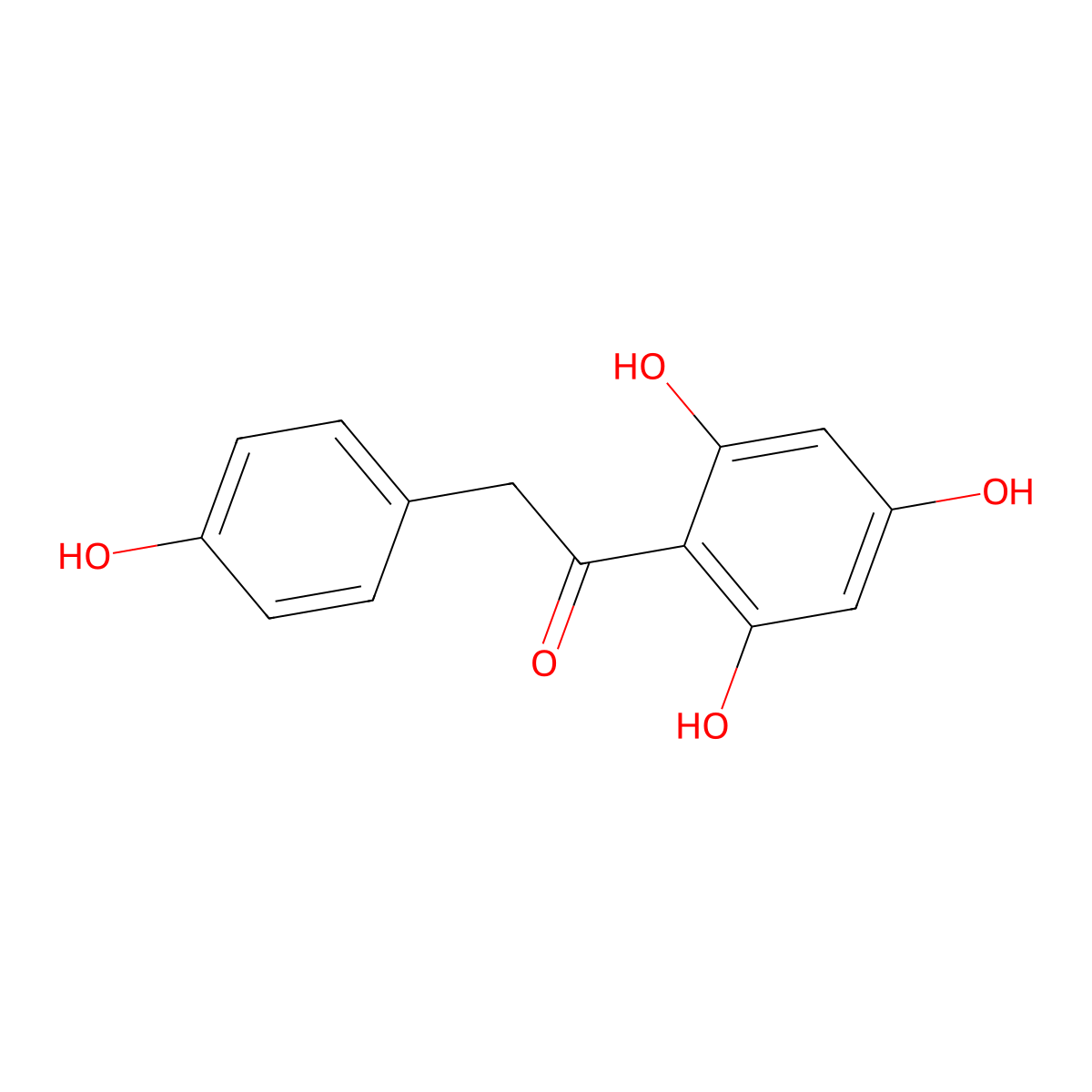 2-(4-Hydroxyphenyl)-1-(2,4,6-trihydroxyphenyl)ethanone molecular structure, CAS 15485-65-1