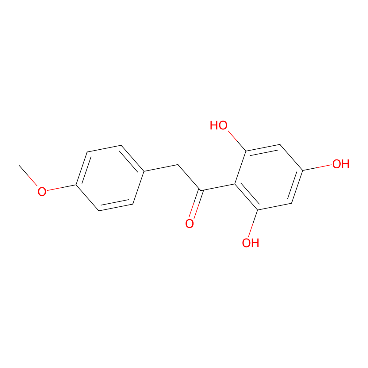 4-Methoxybenzyl 2,4,6-trihydroxyphenyl ketone molecular structure, CAS 15485-66-2