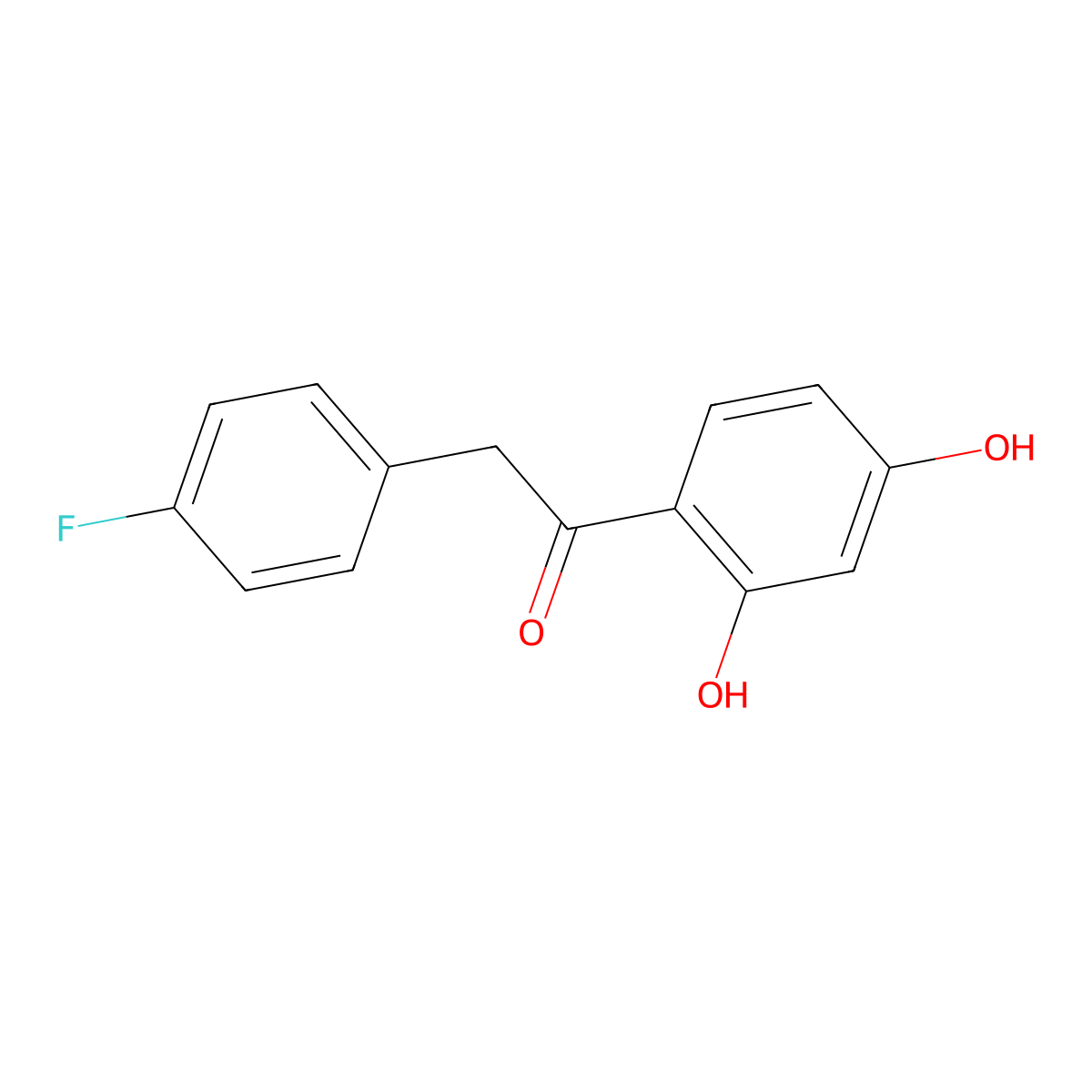 1-(2,4-Dihydroxyphenyl)-2-(4-fluorophenyl)ethanone molecular structure, CAS 15485-70-8
