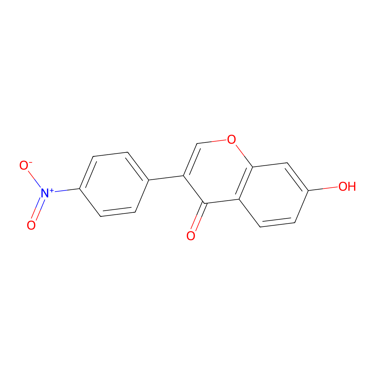 7-Hydroxy-4'-nitroisoflavone molecular structure, CAS 15485-80-0