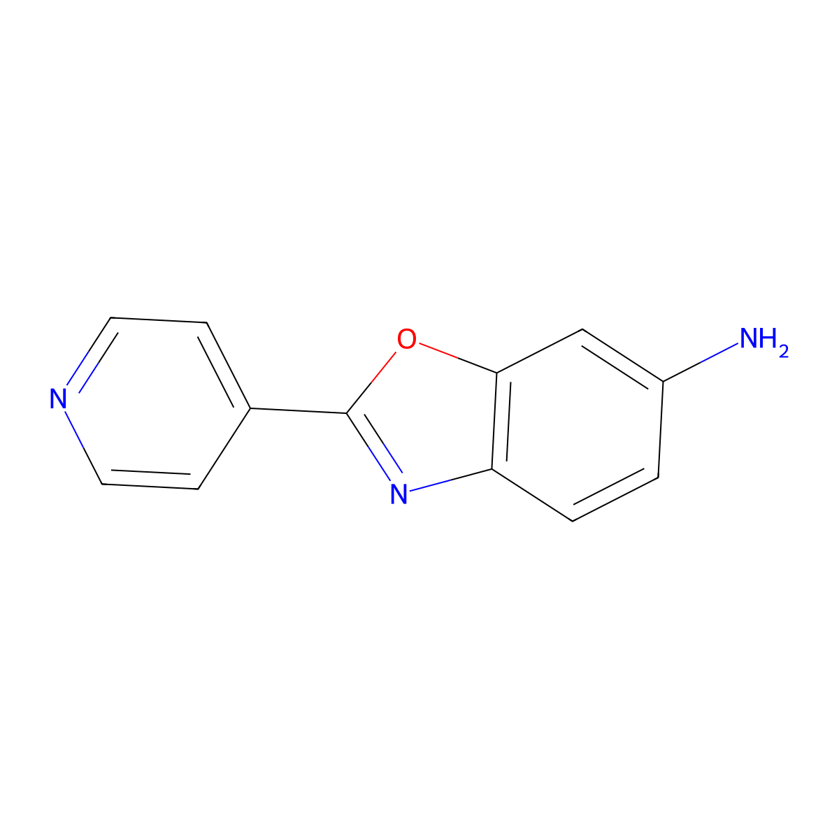 2-(Pyridin-4-yl)benzo[d]oxazol-6-amine molecular structure, CAS 154851-84-0
