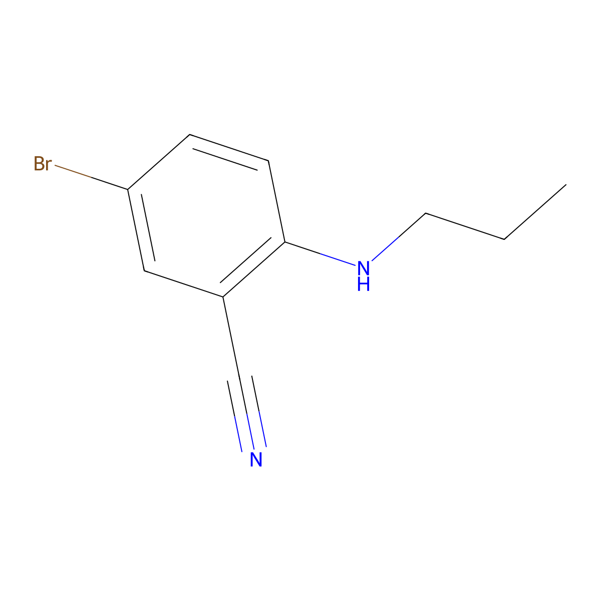5-Bromo-2-(propylamino)benzonitrile molecular structure, CAS 1548576-71-1
