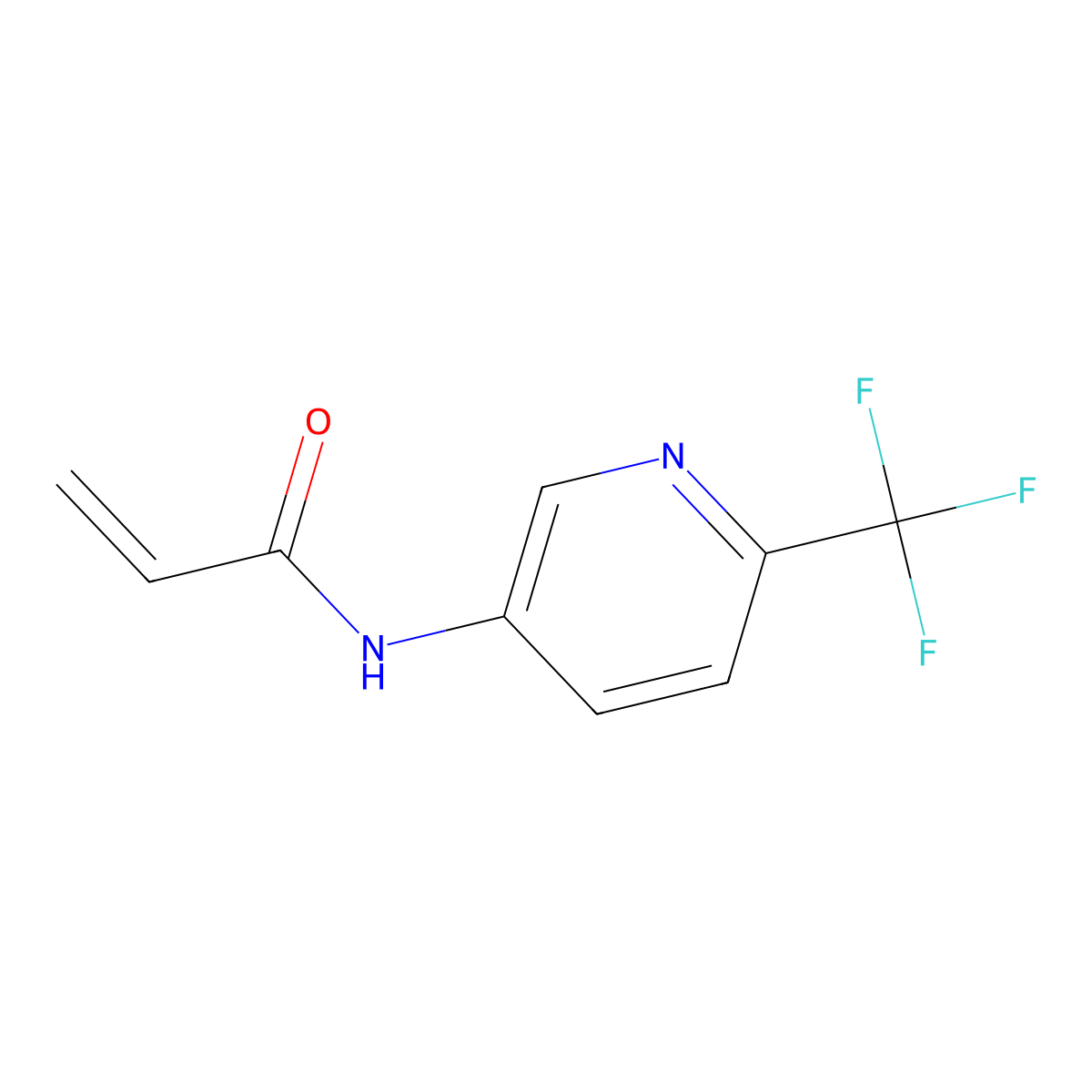 N-[6-(trifluoromethyl)pyridin-3-yl]prop-2-enamide molecular structure, CAS 1548595-54-5