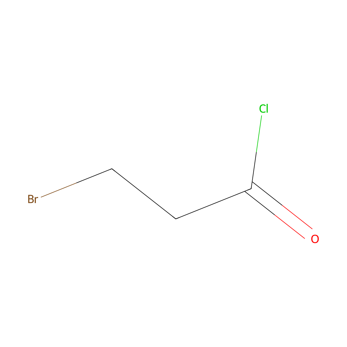 Propanoyl chloride, 3-bromo- molecular structure, CAS 15486-96-1