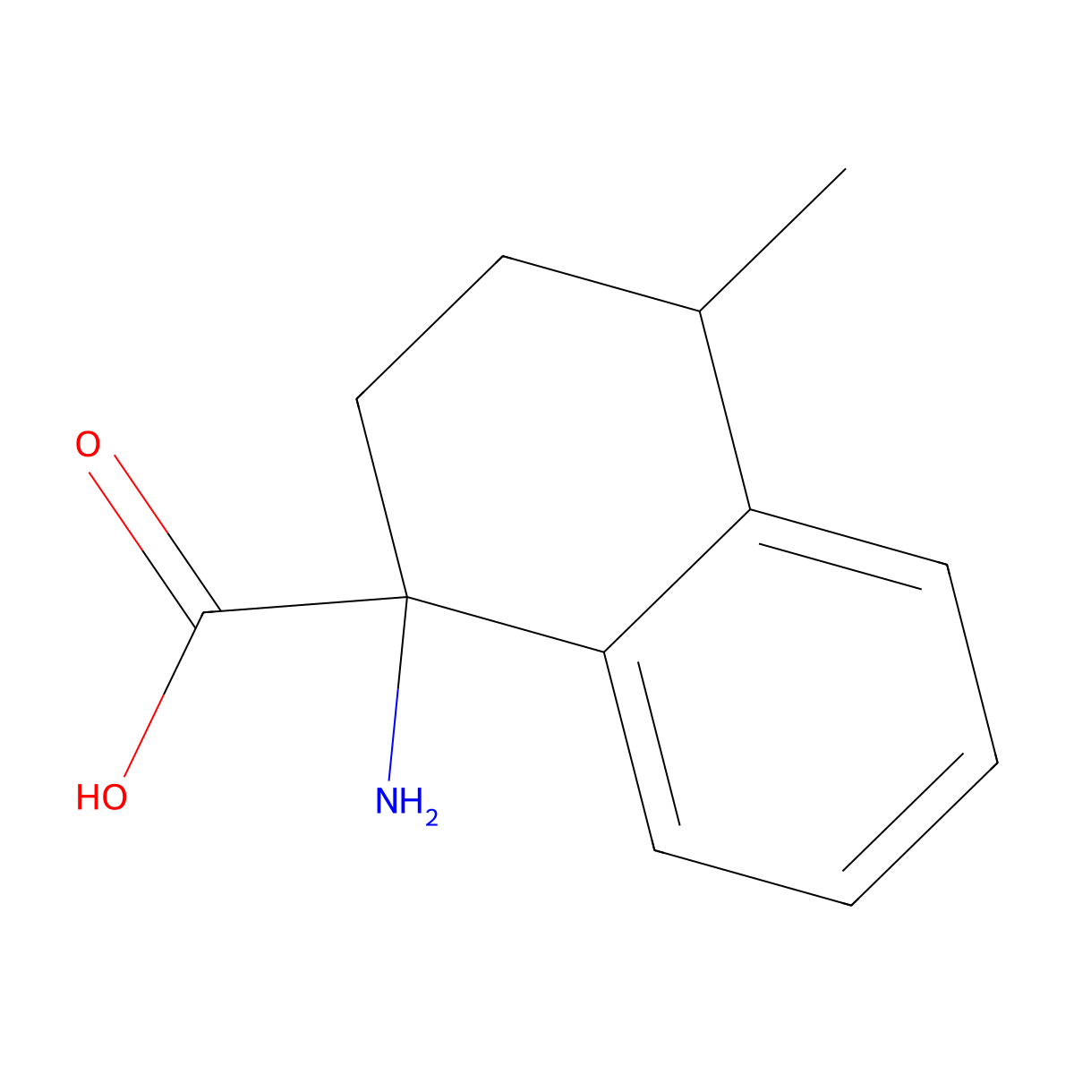 1-Amino-4-methyl-1,2,3,4-tetrahydronaphthalene-1-carboxylic acid molecular structure, CAS 1548601-06-4