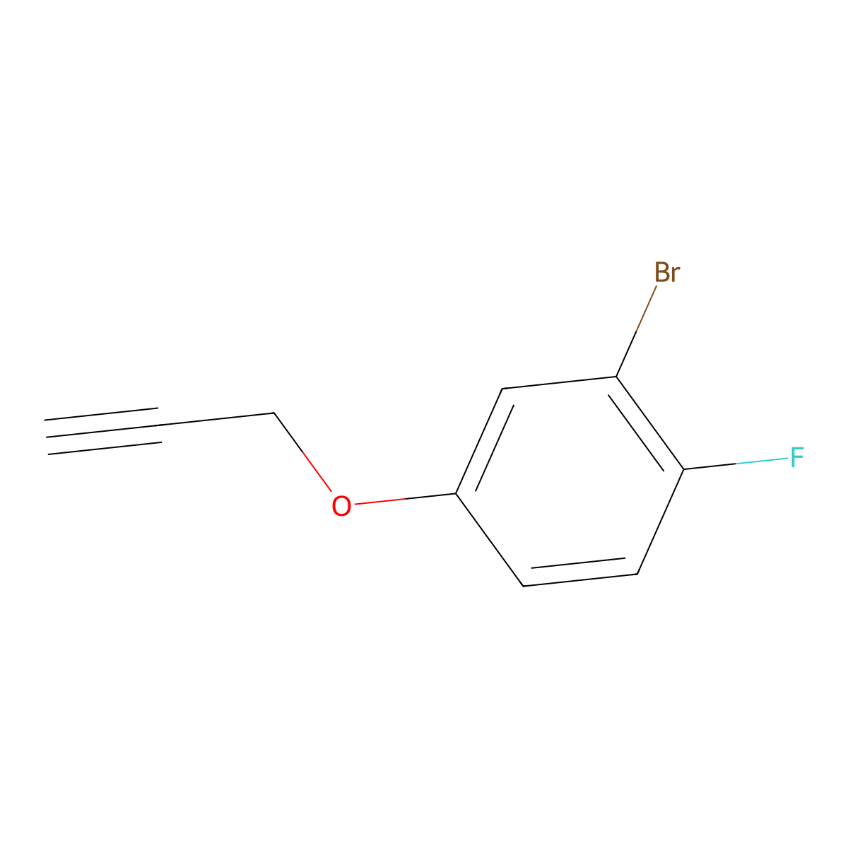 2-Bromo-1-fluoro-4-(prop-2-yn-1-yloxy)benzene molecular structure, CAS 1548615-39-9