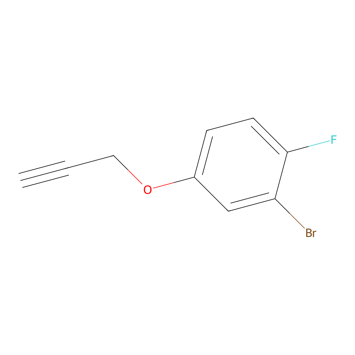 2-Bromo-1-fluoro-4-(prop-2-yn-1-yloxy)benzene molecular structure, CAS 1548615-39-9
