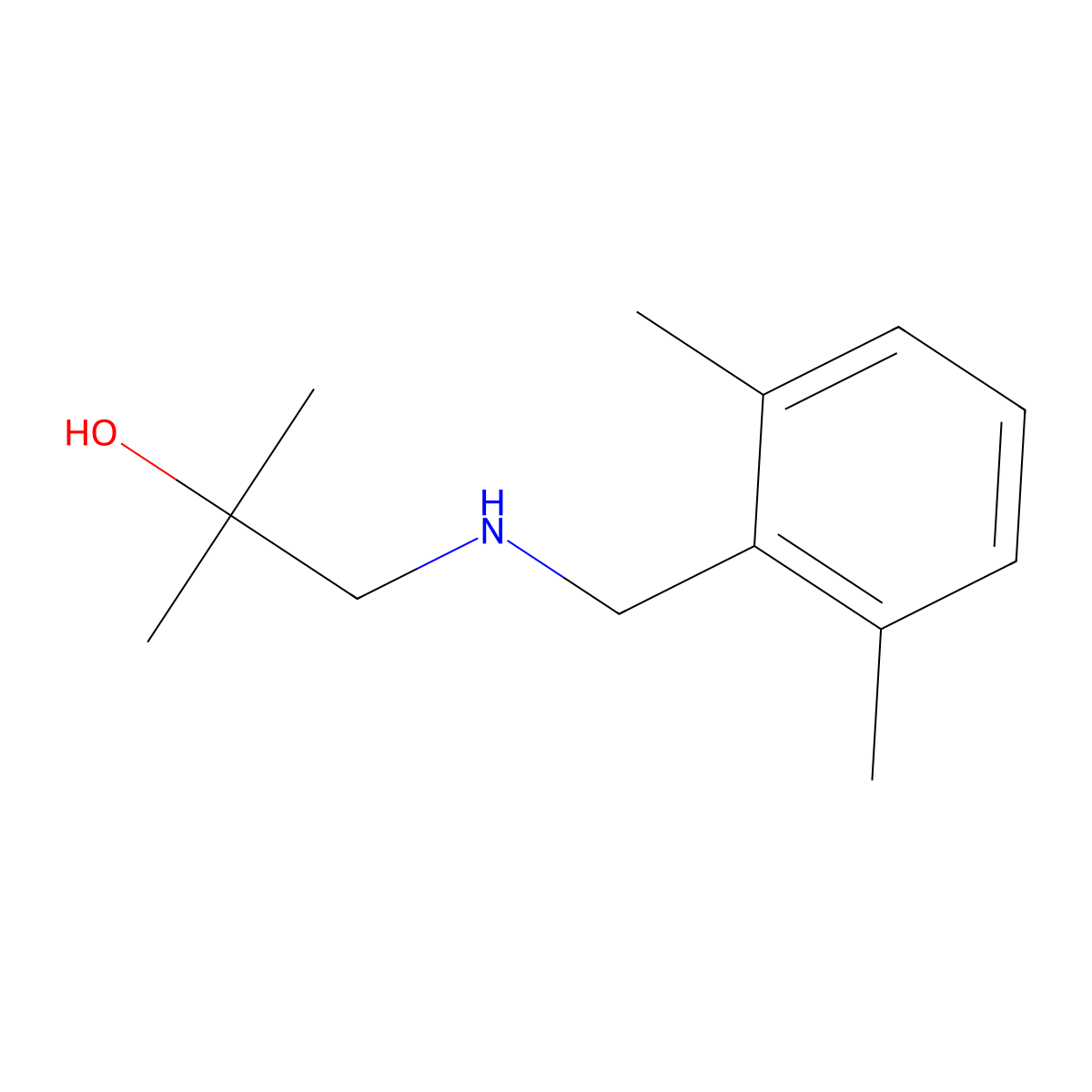 1-{[(2,6-Dimethylphenyl)methyl]amino}-2-methylpropan-2-ol molecular structure, CAS 1548670-84-3