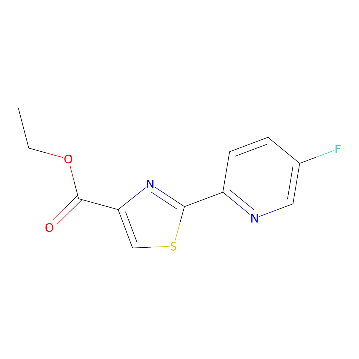 Ethyl 2-(5-Fluoropyridin-2-yl)thiazole-4-carboxylate molecular structure, CAS 1548684-28-1