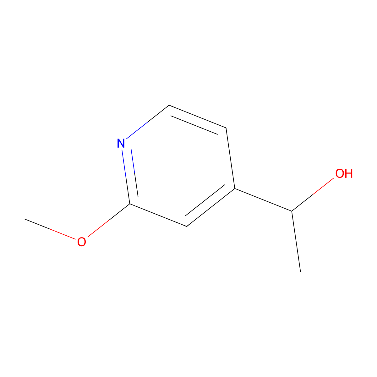 1-(2-Methoxypyridin-4-yl)ethanol molecular structure, CAS 1548688-11-4