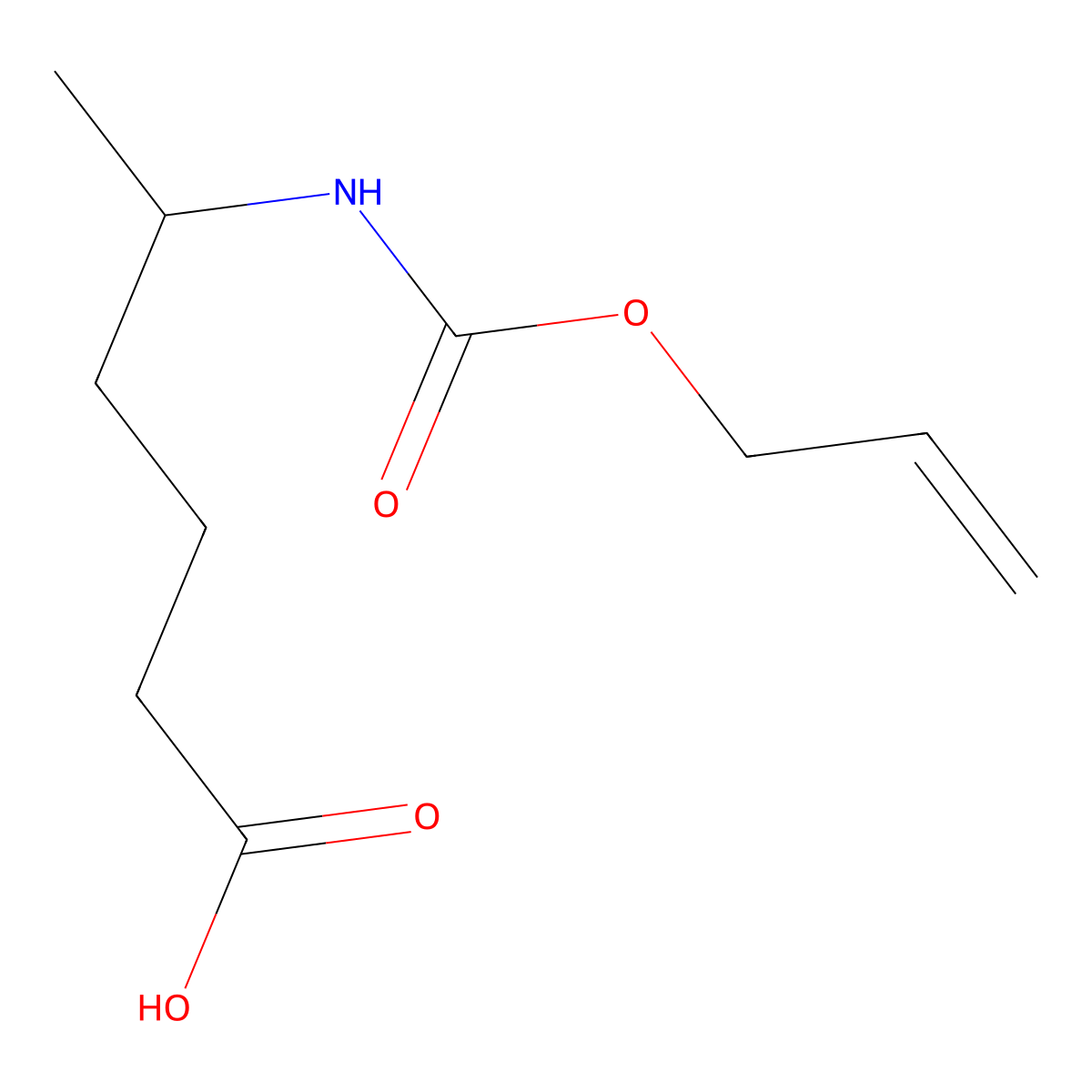 5-{[(Prop-2-en-1-yloxy)carbonyl]amino}hexanoic acid molecular structure, CAS 1548692-91-6
