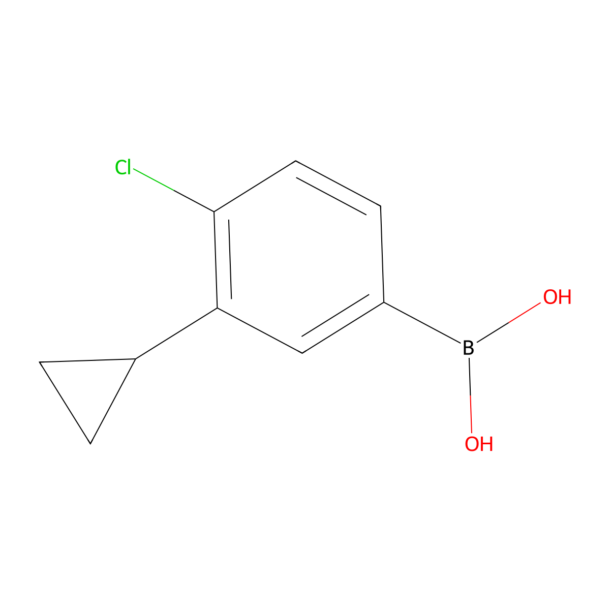 4-Chloro-3-cyclopropylphenylboronic acid molecular structure, CAS 1548739-71-4