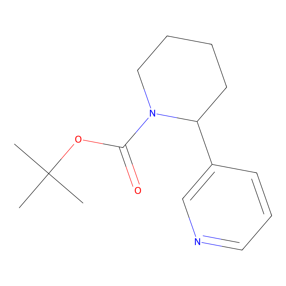 tert-Butyl 2-(pyridin-3-yl)piperidine-1-carboxylate molecular structure, CAS 154874-91-6